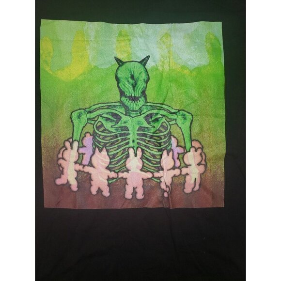 Friendship Skeleton Graphic Short-Sleeve Black T-Shirt Size XL - Picture 2 of 4